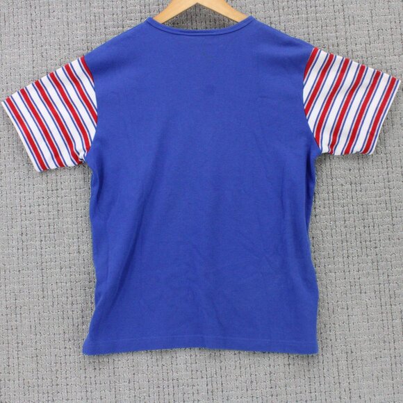 Vintage Essential Elements Nautical Shirt Women Small S Striped Embroidered 90s - Picture 7 of 9